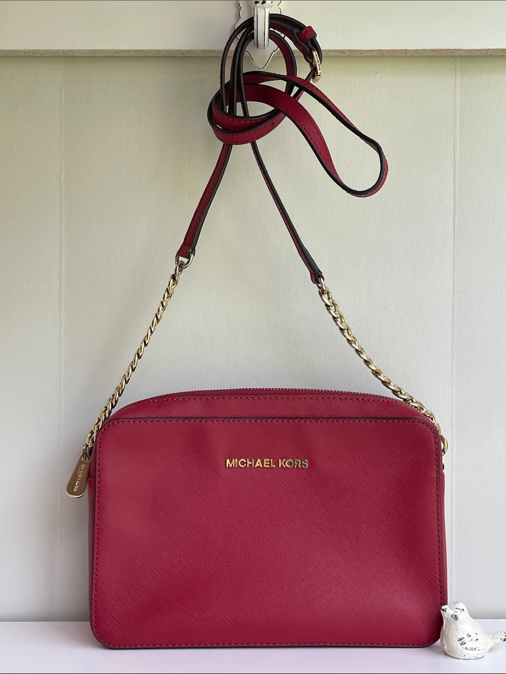 Micheal Kors Red Shoulder Crossbody
